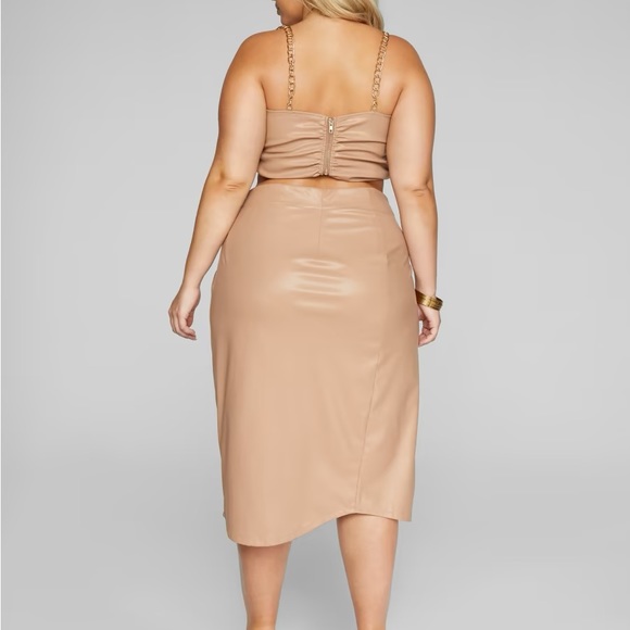 Fashion to Figure Eva Faux Leather Wrap Skirt - Picture 3 of 5